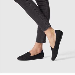 Rothy's Black Knit Slip-On Loafers
